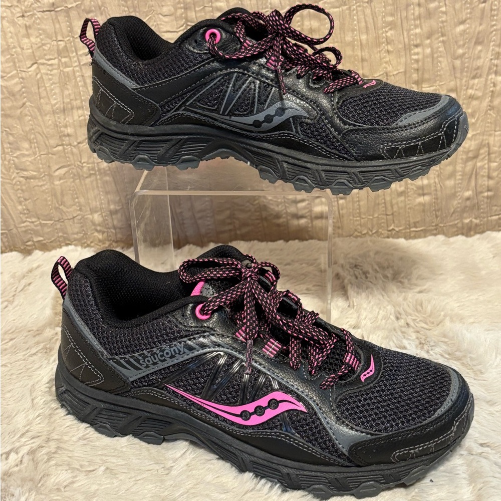 Women's Black and Pink Athletic Shoes